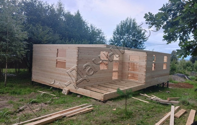 4 Брусовой дом ОД-48, 11x7м, 77 М², Калужская область, Жуковский район, деревня Кутепово (4)